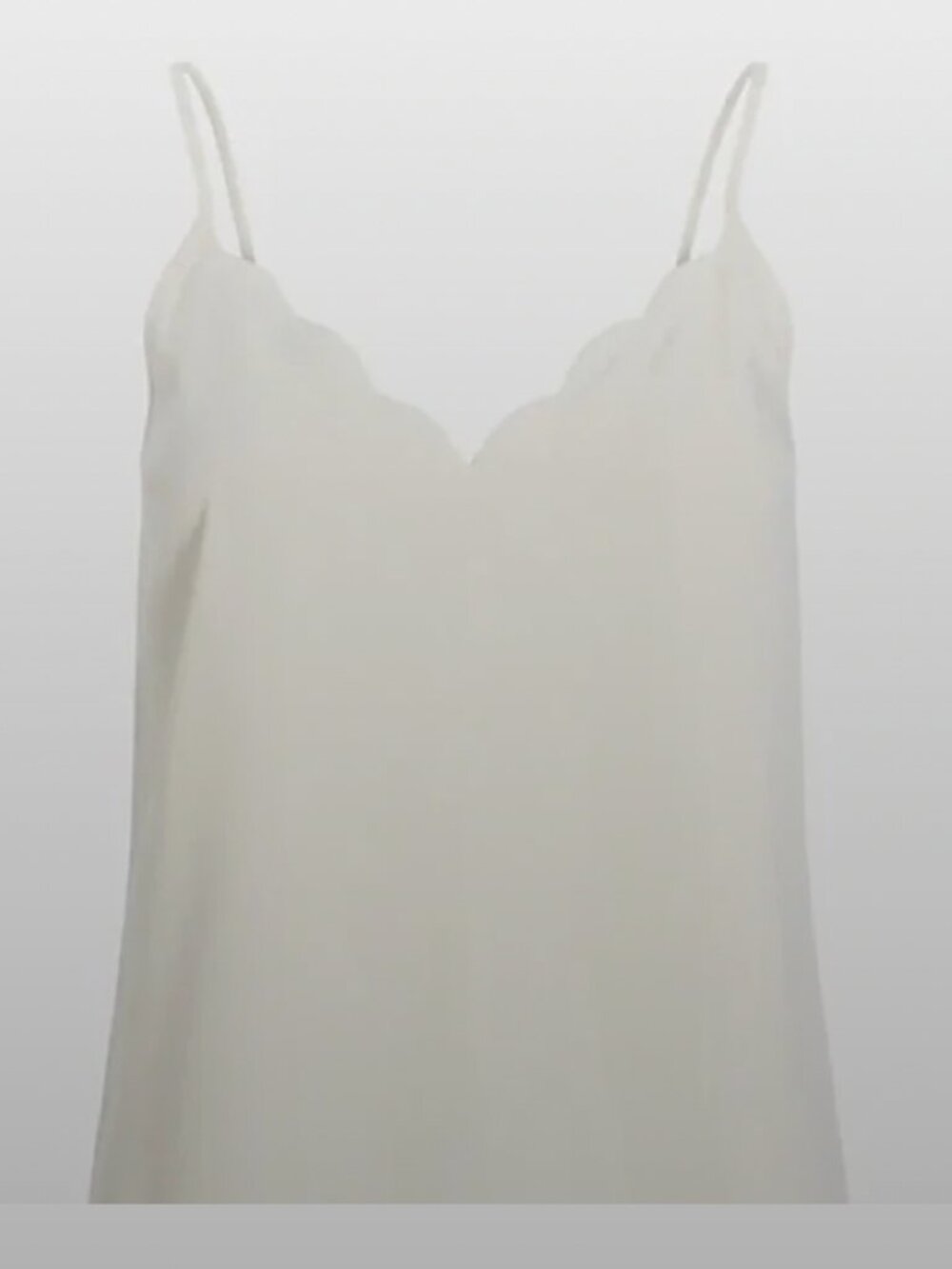 Express Scalloped Cream Colored Tank